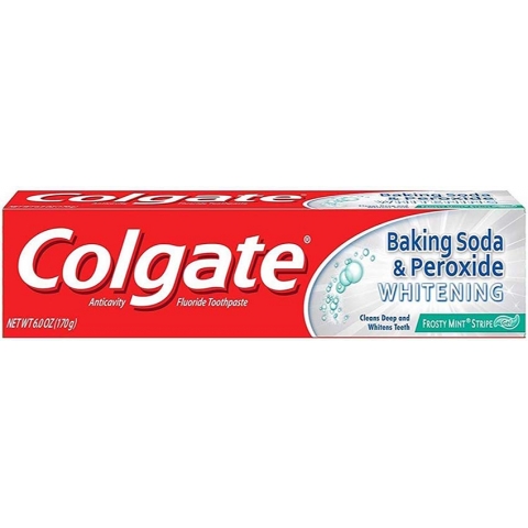 Kem đánh răng Mỹ Colgate Peroxide và Baking Soda, Frosty Mint, 170g/tuýp